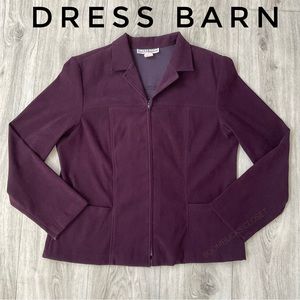 Dress Barn Jacket Blazer Maroon, Red Wine, Burgundy Petite Large Like New